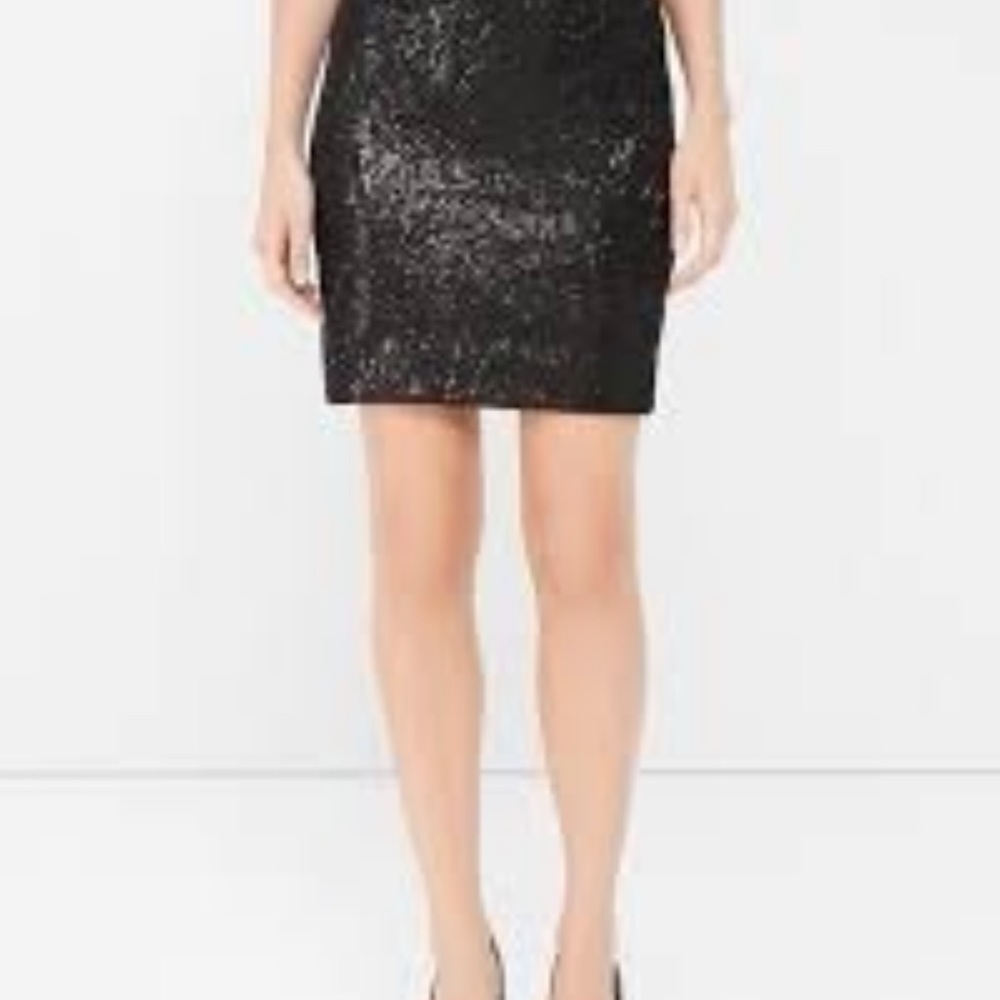 NWT Ann Taylor Black Sequin Skirt sz 12